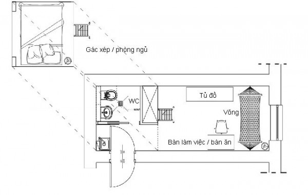 13m2 220715 9 600x379 Tuyệt đẹp ngôi nhà 13m2 với thiết kế gọn gàng