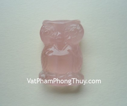 Cú mèo thạch anh hồng lớn FGM164